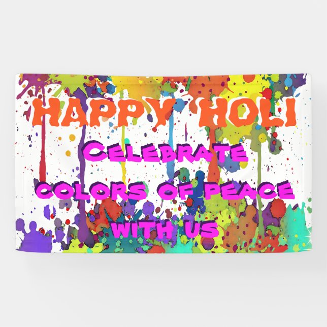 HOLI Festival of Colours - splashes + your ideas Banner (Horizontal)