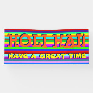HOLI Festival of Colours - stripes + your ideas Banner