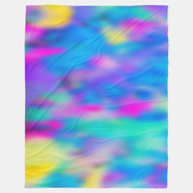 Holi Multi Coloured Pattern 2 + your ideas Fleece Blanket (Front)