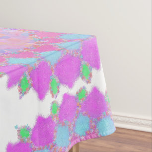 Holi paint splash floral rangoli tablecloth