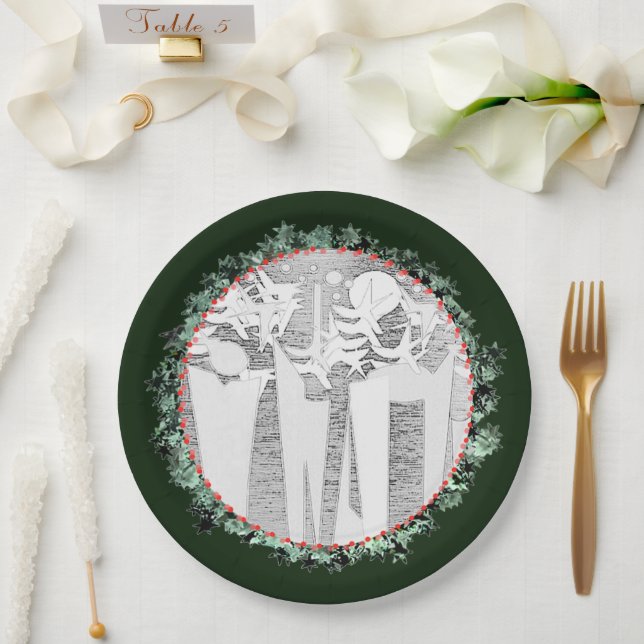 Holiday 9 inch paper plate (Wedding)