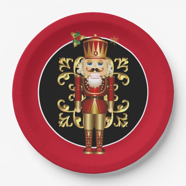 Holiday 9" Paper Plates-Nutcracker Plate (Front)