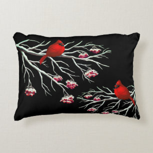Holiday Accent Pillow-Cardinals Decorative Cushion