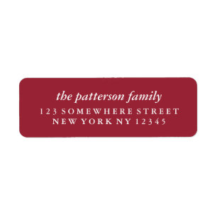 Holiday Address Label 1 Return Address Label