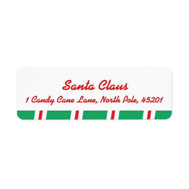 Holiday Address Label from Santa Claus Return Address Label (Front)