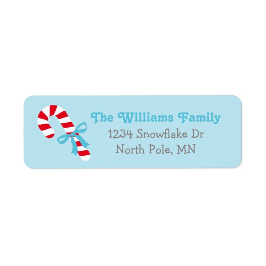 Holiday Address Labels | Candy Cane