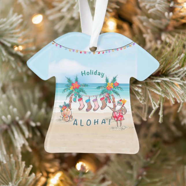 Holiday Aloha Christmas Ornament (Tree)