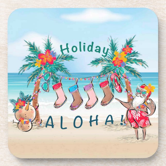 Holiday Aloha Coasters (Front)