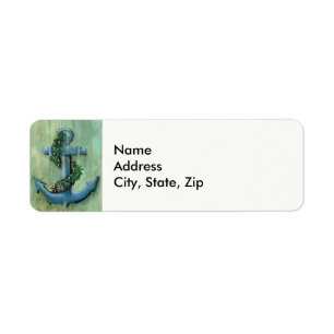 Holiday Anchor Return Address Label