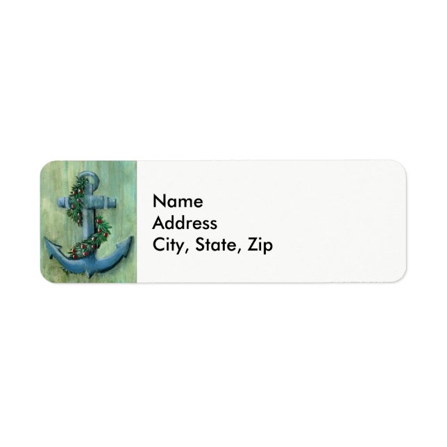 Holiday Anchor Return Address Label (Front)