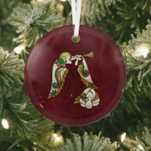 Holiday Angel Glass Tree Decoration