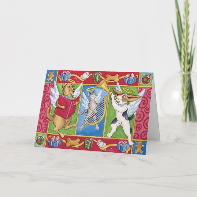 Holiday Angel Pets Card (Front)