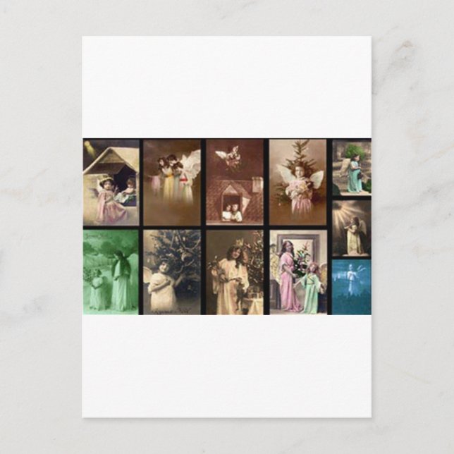 Holiday Angels I Customisable Postcard (Front)