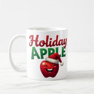 Holiday Apple Retro Christmas Design Coffee Mug