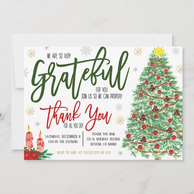Holiday Appreciation Invitation (Front)