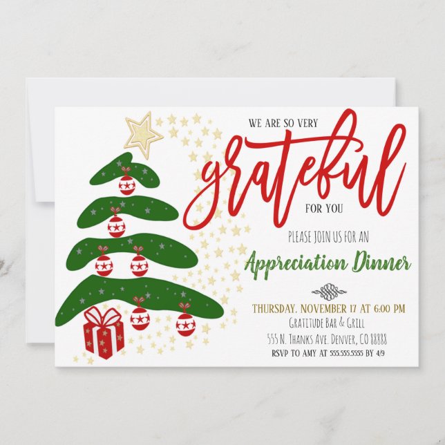 Holiday Appreciation Invitation, Corporate Invitation (Front)