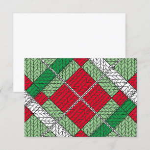 HOLIDAY ARGYLE KNIT 3.5x5 Flat Card Horizontal
