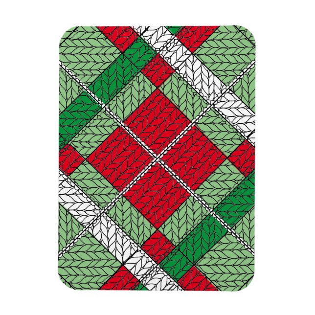 HOLIDAY ARGYLE KNIT 3x4 Flexible Magnet (Vertical)