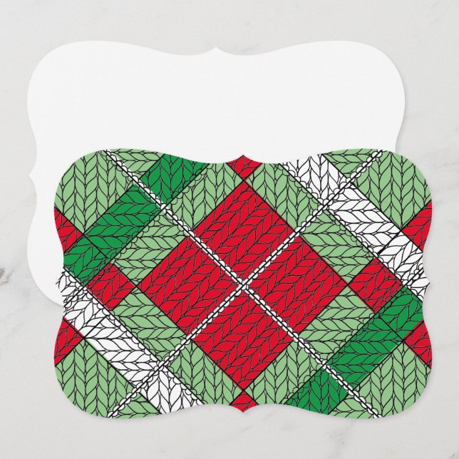 HOLIDAY ARGYLE KNIT 5x7 Flat Card / Horizontal (Front/Back)
