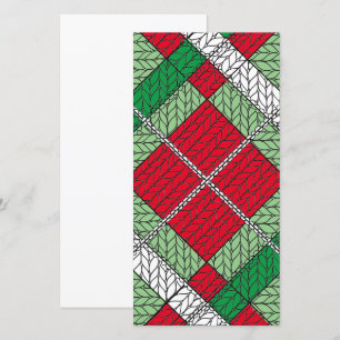 HOLIDAY ARGYLE KNIT 8x4 Flat Card / Vertical