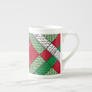 HOLIDAY ARGYLE KNIT Bone China Mug