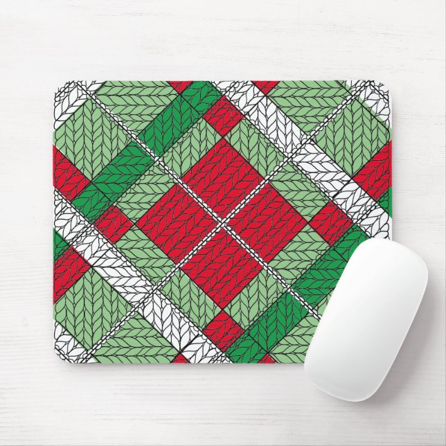 HOLIDAY ARGYLE KNIT Mouse Pad (With Mouse)