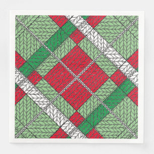 HOLIDAY ARGYLE KNIT Standard Dinner Napkins