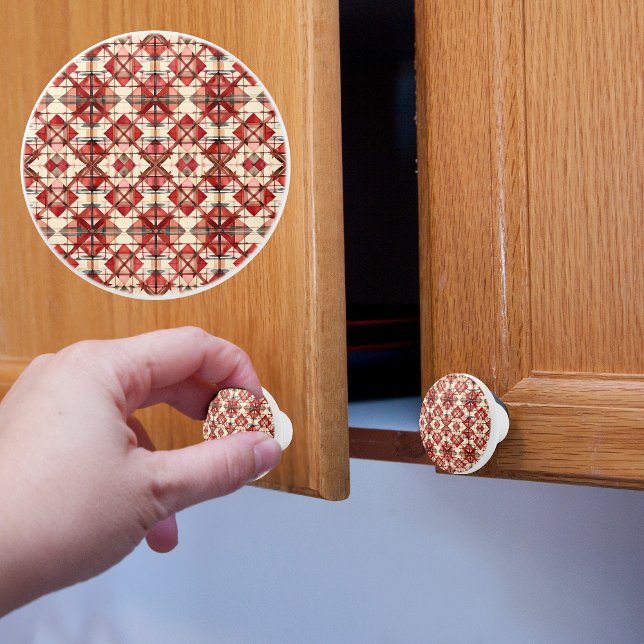 Holiday Argyle Pattern Ceramic Knob (Creator Uploaded)