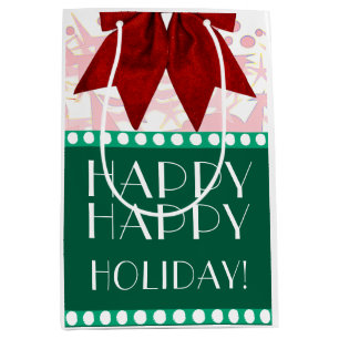 HOLIDAY ART DECO MEDIUM GIFT BAG