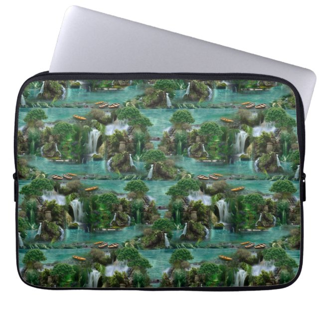 Holiday at the Magical Fantasy Lake Laptop Sleeve (Front)
