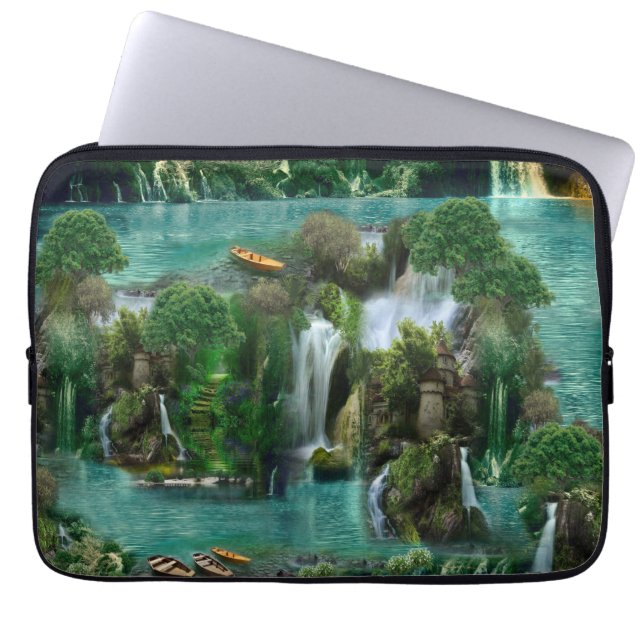 Holiday at the Magical Fantasy Lake Laptop Sleeve (Front)