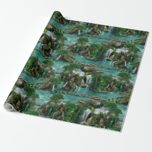 Holiday at the Magical Fantasy Lake Wrapping Paper