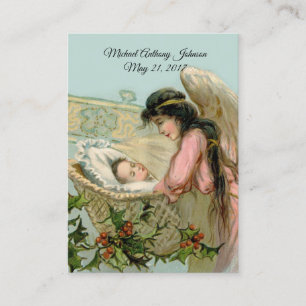 Holiday Baby Baptismal Remembrance Holy Card