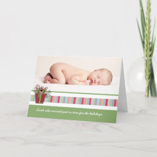 Holiday Baby Bear Folded Photo Card