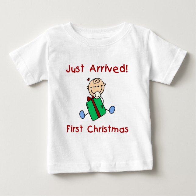 Holiday Baby Boy Just Arrived Tshirts and Gifts (Front)