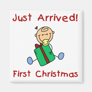 Holiday Baby Boy Just Arrived Tshirts and Gifts Magnet