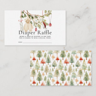 Holiday Baby Clothes Laundry Diaper Raffle Ticket Enclosure Card