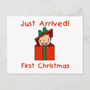 Holiday Baby Girl Just Arrived Tshirts and Gifts Postcard