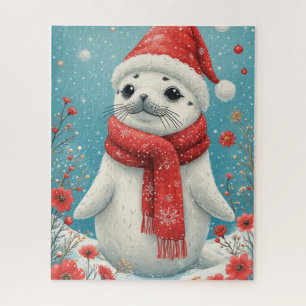 Holiday Baby Seal  Jigsaw Puzzle