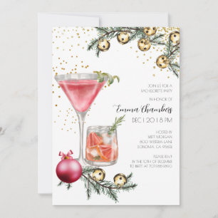 Holiday Bachelorette Cocktail Party Invitation