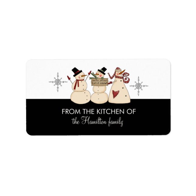 Holiday Baked Goods Labels (Front)