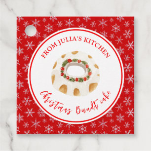 Holiday Baking Bundt Cake Favour Tags