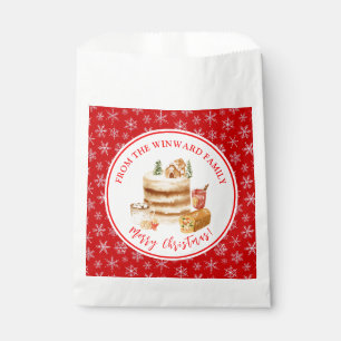 Holiday Baking Christmas Cake Favour Bag