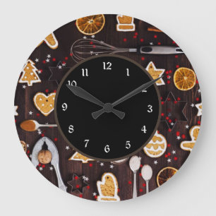 Holiday Baking Large Clock