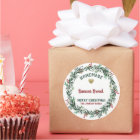 Holiday Baking Merry Christmas  Red berries Wreath