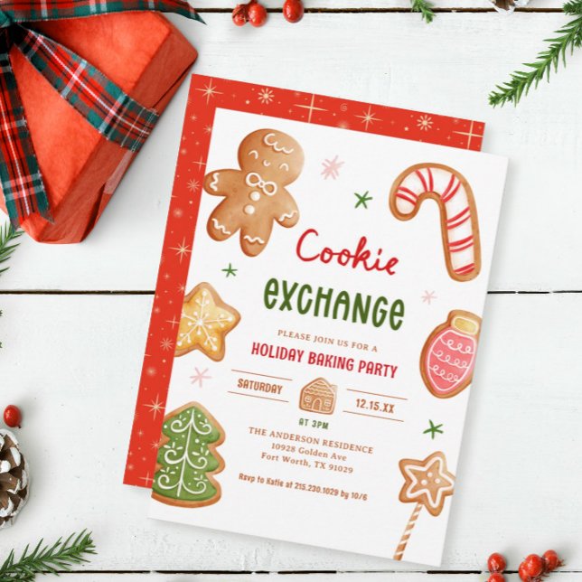 Holiday Baking Party Cookie Exchange Invitation (Creator Uploaded)