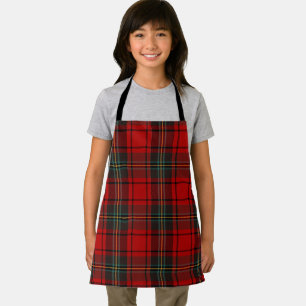Holiday Baking Red Scottish Tartan Christmas Kids Apron