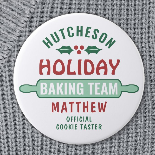 Holiday Baking Team Christmas Cookie Party Cute 7.5 Cm Round Badge (Creator Uploaded)