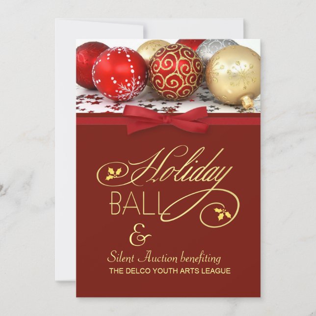 Holiday Ball & Charity Event Invitation (Front)