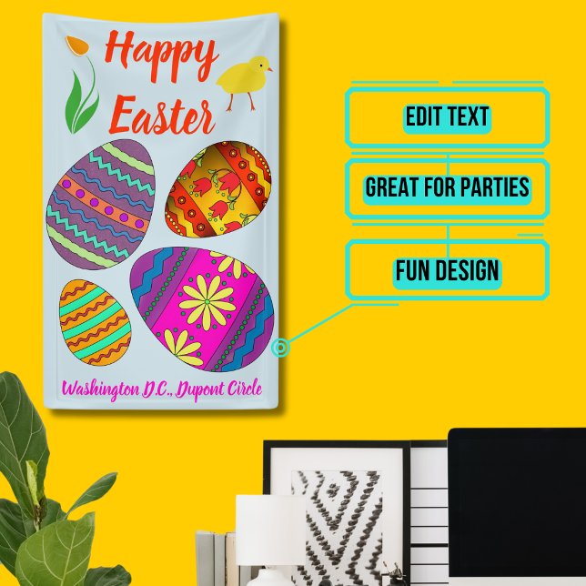 Holiday Banner: Colourful Easter Eggs Banner (Please enjoy our design and see the others in the collection.)